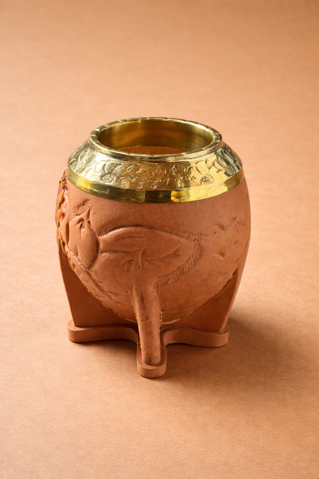 Torpedo Virola Bronce Cuero Natural